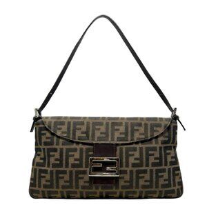 Fendi Vintage Zucca Double Flap Baguette
